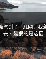 我真的被气到了 - 91网，我差点点进去 · 最狠的是这招