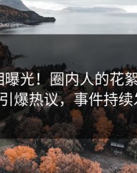 实时真相曝光！圈内人的花絮事件在pixiv引爆热议，事件持续发酵