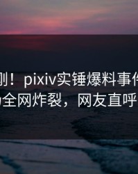 刚刚刚刚！pixiv实锤爆料事件，网红现场全网炸裂，网友直呼过瘾