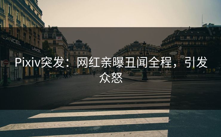 Pixiv突发：网红亲曝丑闻全程，引发众怒