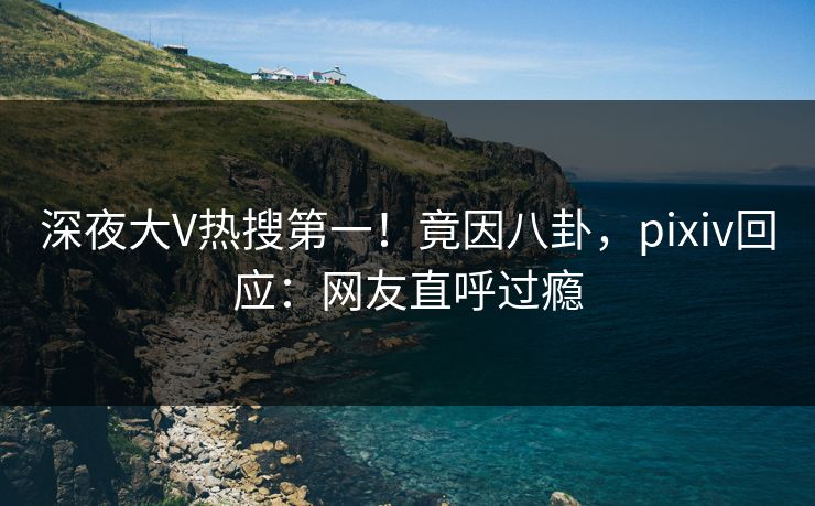 深夜大V热搜第一！竟因八卦，pixiv回应：网友直呼过瘾